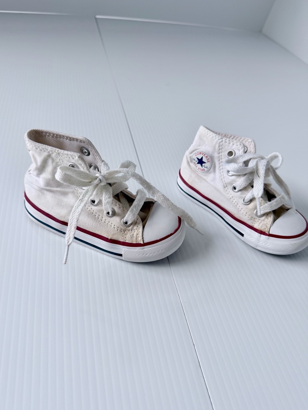 Converse Kids White High-Top Canvas Sneakers